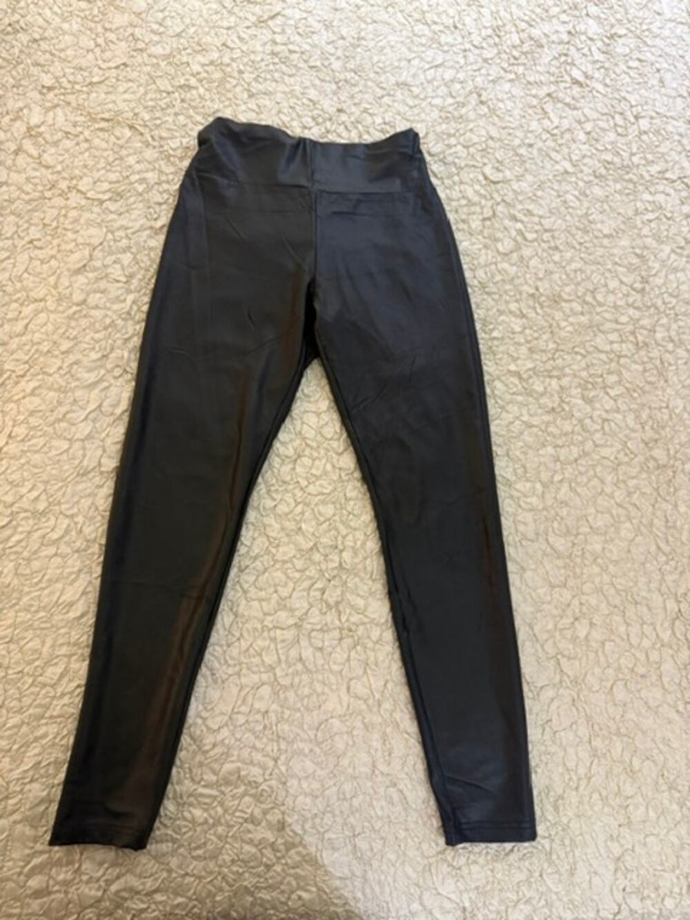 SHEIN  Black Faux Leather Leggings - High Waisted - Size XS